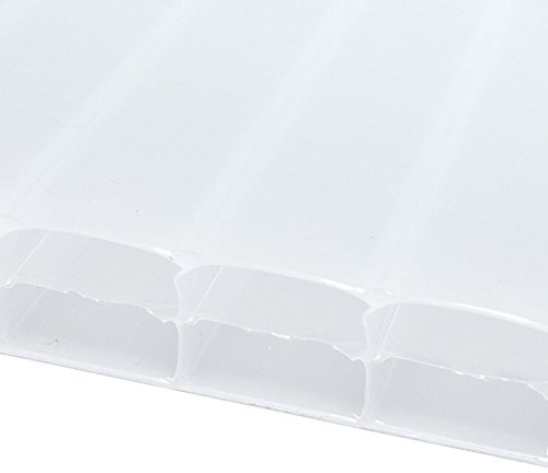 Opal, 800m x 4m (Width x Length) 16mm Multiwall Polycarbonate Sheets Poly Plastic Roof Panel for Lean-to Canopy Conservatory