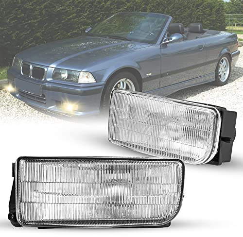 Tula Motoren Coppia Di Fari Fendinebbia per bm-w Serie3 (HB/SDN/WGN) (E36) 09/1990-08/2000 bm-w Serie3 (CPE/CONV) (E36) 10/1991-11/1999 Coppia fendinebbia lente trasparente H1 12V 55W
