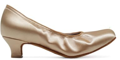 PAOUL - Promenade | Scarpe da Ballo Décolleté Donna col Tacco 1040_40T Raso Carne Chiaro, Danze Standard e Ballo Sociale (Numeric_38)