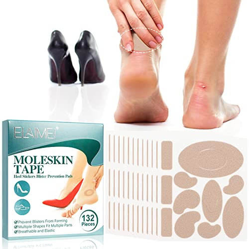 132Pcs heel pads, Blasenpflaster, Hydrokolloid Pflaster für Blase Fuß Schutz, Unsichtbare Ferse, Blasenpflaster Compeed, Linderung von Reibungsschmerzen Finger, blasenpflaster groß, Vorfuß, Ferse