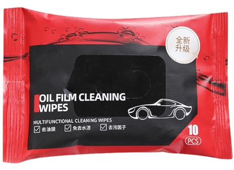 Salviette Per Vetri Per Automobili, Pulitore Per Pellicola Olio Per Vetri Auto,10 Pezzi, Salviette Detergenti Per Parabrezza Auto | Salviette