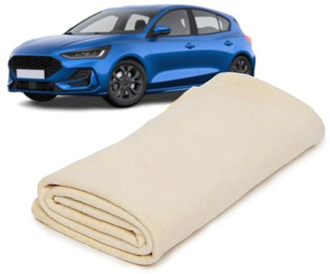 GEMMAHW Chamois Leathers for Car 60x40 cm (UK Company), Large Shammy Leather Cloth Absorbent Drying Towel, Car Chamois Cloth for Window, Glass, Mirrors, Auto Detailing