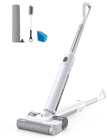 JONR S20 Pro Aspirador Fregadora Sin Cable, Diseño Plano de 180° con Autolimpieza, Ligero & Limpieza en Bordes para Pelo de Mascotas en Suelos Duros