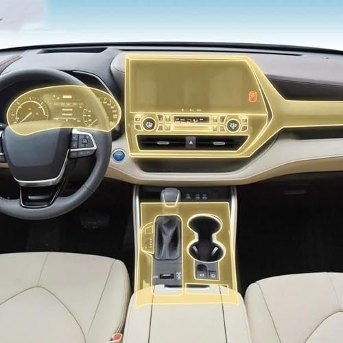 GCTTTCFX Película de protección de pintura PPF para interior de coche, película de TPU transparente contra arañazos, para Toyota Highlander 20-2024
