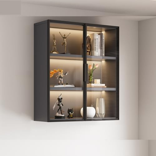 Cucina,pensile,pensile,Pensili da cucina con ante in vetro,armadietto da parete,Armadietto da parete in vetro,balcone,armadio,Mensole sospese,vetrine a parete,librerie,sale da pranzo(60*25*95cm/23.6*1
