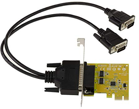 SUNIX SER6437HL 2-port seriell COM RS232 PCIe gränssnittskort med 16950 UART – HIGH Speed RS-232/DB9 PCIe-kort. Inkl. Low Profile Slotblend.