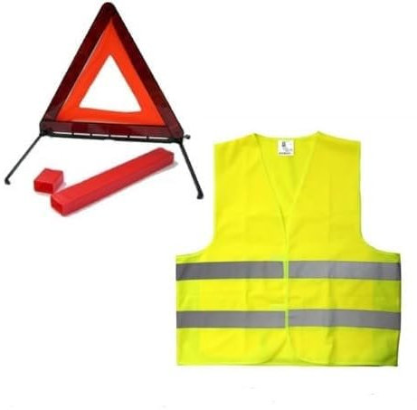 Kit SOS Emergenza Triangolo di Emergenza + Giubbotto Catarifrangente