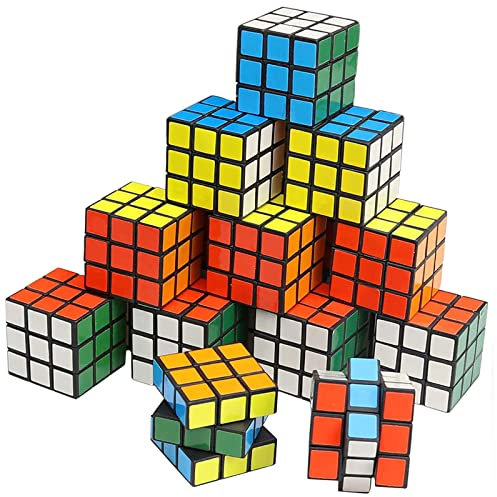 12 Stück Mini Zauberwürfel 3 * 3 * 3cm, Geschwindig Keitswürfel, Magic Würfel Mitgebsel Kindergeburtstag Gastgeschenke, Puzzle Magic Cube für Weihnachten Reisespiele Kindergeburtstag