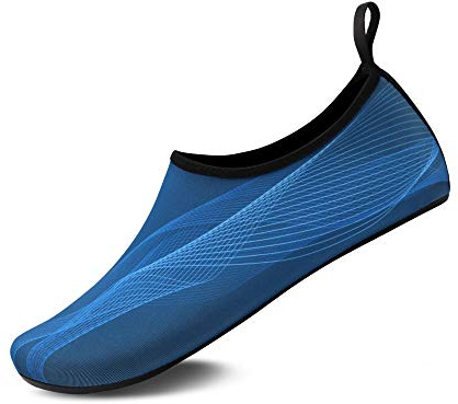 North Bund Dykskor Män Kvinnor Vatten Rock Skor Halkfria Snabbtorkande Aqua Barfoot Vatten Andningsbara Skor Unisex Strand Badrum Yoga Surfing Hav Sport, 27 blå, 44/45 EU