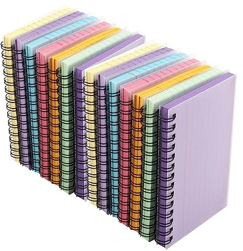 PINGEUI 14 paquetes de 700 hojas de tarjetas de índice, tarjetas flash multicolor de 5 x 3 pulgadas, tarjetas flash de revisión de bobina para escribir y tomar notas, 5 x 3 pulgadas