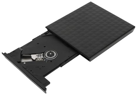Plug & Play Extern DVD-brännare, Höghastighets USB 3.0 CD DVD-läsare med Multifunktion, Hög Stabilitet, Bredkompatibel