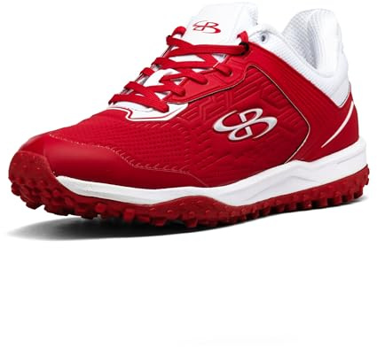 Boombah Viper Pro Men's Turf Red/White - Size 10