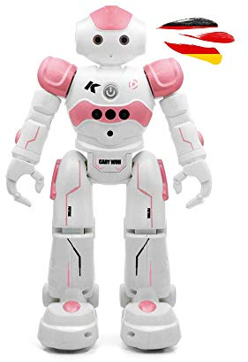 RC programmierbarer Roboter mit Infrarot-Fernbedienung, Tanzfunktion, Sound- und Musikfunktionen, Dazu auch zusätzliche Steuerung per Handbewegung, Tolles Geburtstagsgeschenk für Jungen und Mädchen