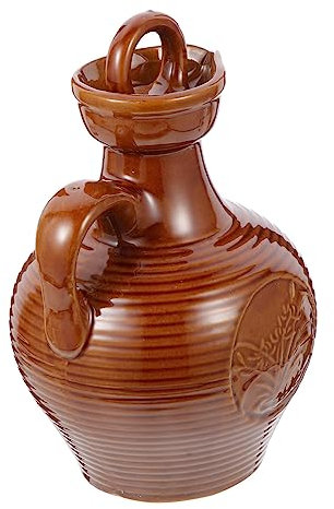 HOLIDYOYO Bollitore Per Vino in Ceramica Da 500 Ml Brocca Per Vino Manico Contenitore Portatile Adatto Per Casa Ristorante Ufficio e Bar Vaso Decorativo e Pratico