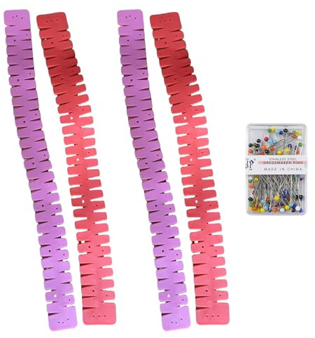 YUEHUINIAO Professional Silicone Hemming Ruler with Precise Marking Hole for Straight Curved Fabric Edges Sewing Aid