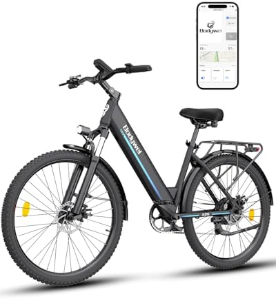Bodywel Electric Bikes for Adults, 26'' Ebike Mountain Bike with 7-Speed 36V 13Ah Removable Battery 250W Powerful Motor, Max Range of 60KM, 4.5-inch LCD Display with APP Control (Black)