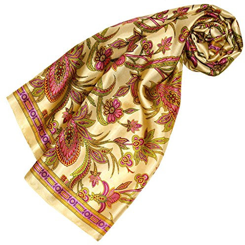 Lorenzo Cana Luxus Seidentuch aufwändig bedruckt Tuch 100% Seide 90 cm x 90 cm harmonische Farben Damentuch Schaltuch 89168