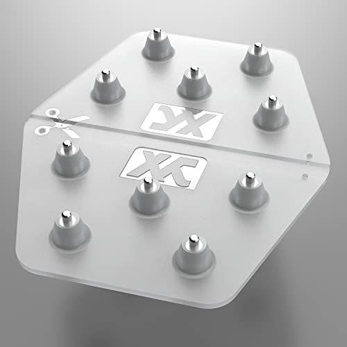 XCMAN Snowboard Clear Aluminium Spike Stomp Pad Anti-Slip, Provides Extra Grip and Perfect Traction with 3M Adhesives 13.0 cm x 10.9 cm