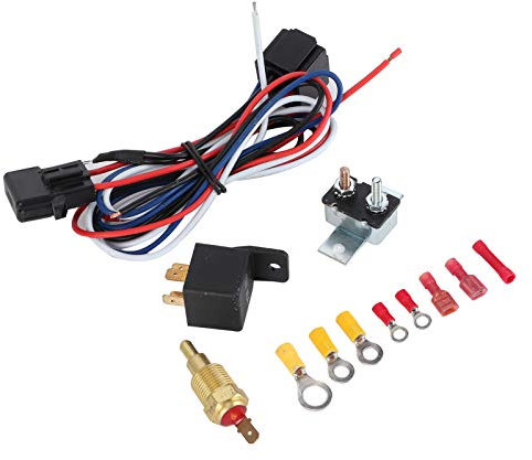 Kit de relé del ventilador de refrigeración del radiador, kit de relé del ventilador de refrigeración del radiador, interruptor de temperatura del termostato, accesorio de montaje del automóvil