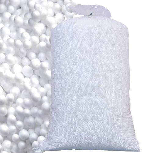Polystyrene Bean Bag Booster Refill Large Cubic Feet White Beads Top Up Bag (20 Cubic Feet)