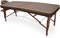 QUIRUMED Massageliege für SPA, tragbar, Holz, braune Farbe, lackiertes Holz, Kunstleder, hochdichte Polsterung, höhenverstellbar, klappbar, abnehmbarer Kopf, bis zu 210 kg