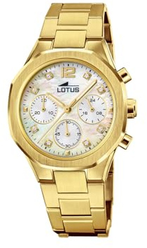 Lotus 18871/1 Montre pour Femme Excellent boîtier en Acier Inoxydable 316l Doré Bracelet en Acier Inoxydable 316l Doré