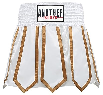 Pantaloncini Muay Thai, Pantaloncini da boxe MMA Cross Training da uomo, Pantaloncini da allenamento da combattimento morbido, BJJ Training Jiu Jitsu No Gi Wear per arti marzi(Size:XS,Color:Bianco)