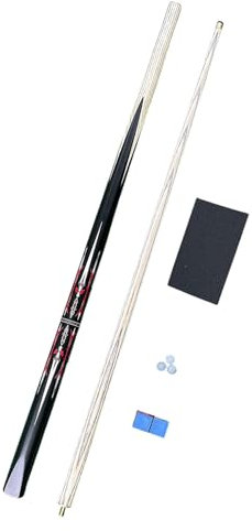 Oshhni Holz-Pool-Queue, Snooker-Queue, segmentiert, 57 Zoll, chinesischer schwarzer Acht-Pool-Queue, Billard-Pool-Stick, Billard-Queue-Stick für Männer und