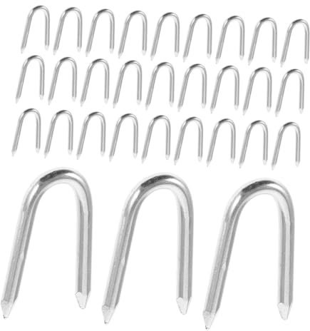 Ciieeo 200piezas Clavos Para U-forma Fijador De De Alta Resistencia Tornillos Para De Jardín Uso Agrícola Mallas De Alambre y Fijación Rápida