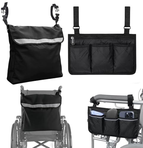 LEIMEND 2 Pezzi Porta Oggetti per Deambulatore Borsa per Sedia a Rotelle