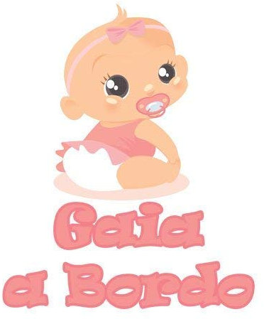 GamesMonkey Bimbo klistermärke ombord - Lila - Anpassad Namn 12 CM - Kvinna - Utomhus Bil Stickers Glans Vinyl (Gaia)