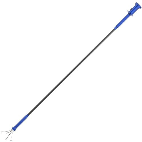 Housolution Outil de Ramassage Magnétique Ramasseur 4 Girffes, Pliable Souple avec Bulles LED, Assistance Longue Portée Flexible pour Ramasser Petits Déchets/Évier-Bleu