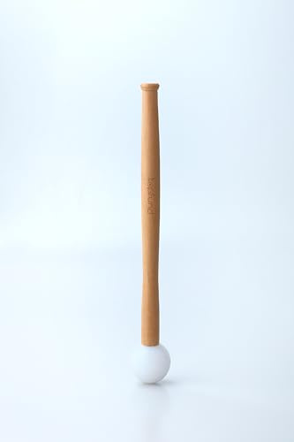 TOPFUND Crystal Singing Bowl Rubber Mallet with Bundle Pocket