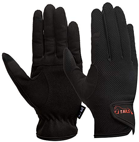 Y.J TAILS Ridhandskar för kvinnor ridning kvinnor damer flickor (small/medium)