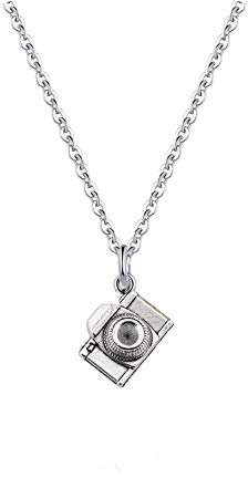 ENSIANTH Camera Necklace Photographer Gift Camera Charm Pendant Necklace Photography Gifts with Inspirational Engraved Box (Camera Necklace Card)