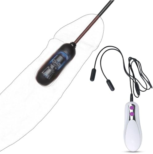 MFMYEE Urethral Vibrator - Silicone Urethral Sounds Dilator Penis Training, DualHeaded Mini Vibrator with 10 Vibration Modes, USBPlug Vibrating Egg Urethral Stimulator Masturbation SM SexToys for Men