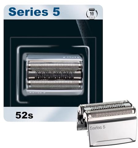 Testina di ricambio serie 5 52S per rasoio elettrico Braun, testina di ricambio Wet and Dry S5 compatibile con pellicola di ricambio e taglierina Braun Serie 5, testina di ricambio 52S Fit 5190cc 5090