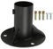 Base per Flangia a Pavimento con Palo per Recinzione a Catena Supporto per Palo Rotondo Stabile e Resistente per Lampada Posta in Acciaio con Bandiera per Cassetta Postale (52 mm)