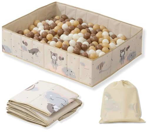 RUGUIES - Bällebad für Kinder - Faltbarer und tragbarer Bällebad - Spielzeugwürfel für drinnen und draußen - (Bälle Nicht im Lieferumfang enthalten).