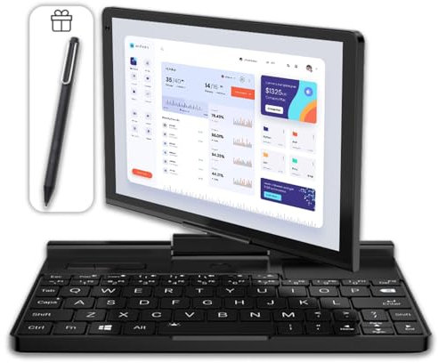 GPD Pocket 3 Mini Laptop with Included Stylus, Gold 7505 CPU, 16GB LPDDR4x RAM, 512GB NVMe SSD, 1920x1200p Touch Screen; Windows 11, Wi-Fi 6E, Bluetooth 5.3, Modular Handheld PC