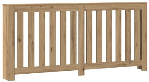 vidaXL Cubierta de radiador Madera Color Roble Artesano 175x20x82 cm, Tapa de radiador, Cubierta Alta del radiador, Tapa de la válvula del radiador