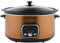 Hamilton Beach Slow Cooker, Digital, 6.5 litres, 320W, Family-Sized, Makes 8+ Portions, 3 Heat Settings, Removable, Dishwasher Safe Ceramic Bowl, Copper - HBCDF650BRZ