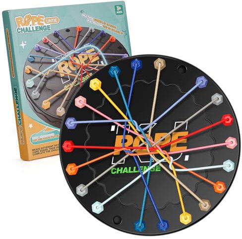 Rope Knot Logic Spiel, Logik Strategie Brettspiele Familie Party Spiel, Twisted Seil Puzzlespiel, Rope Untangling Table Strategy Board Game