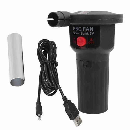 Jwthee Ventilatore Elettrico Ventilatore, 5V Portatile Palmare Elettrico BBQ Ventilatore di Cottura Soffiatore di Aria con Cavo USB per Campeggio Outdoor Picnic e Barbecue Cucina