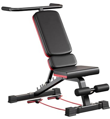Banc de musculation robuste et réglable for haltères, capacité de charge de 500 kg, banc de musculation for la maison, banc de musculation incliné et décliné de qualité professionnelle.