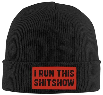 Jag klarar denna skytte för kvinnor och män stickade mössor mjuk fisksherman beanie stretchig vintermössa för hjälmfoder hjälm motorcykel klättring
