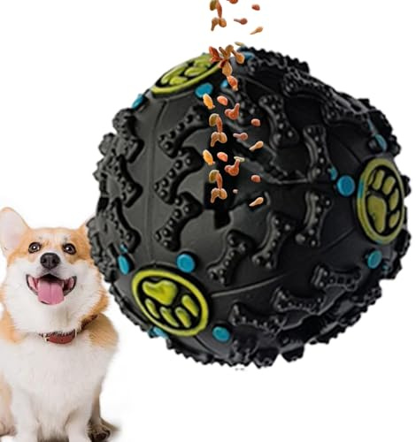 Zestivra Balle de Nourriture pour Chien, Balle oscillante pour Chien - Boule à Priser pour | Balle Interactive Qui fuit pour, Balle à renifler créative avec Son de Rire pour Les