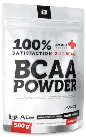BLADE Series BCAA Pulver Orange – 500 g – 2:1:1 Aminosäuren – L-Leucin, L-Isoleucin, L-Valin – Muskelaufbau & Regeneration