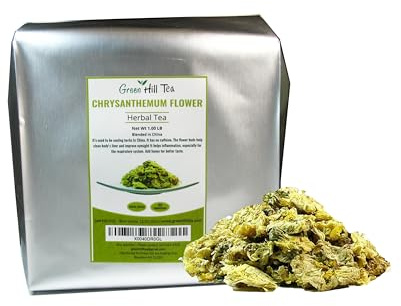 Greenhilltea traditional health herbs, Chrysanthemum flower dried herbal tea 16 OZ