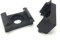 50x Kunststoffblock Anthrazit Doppelstabmattenzaun Pfosten 60x60 Eck. Auflagebock